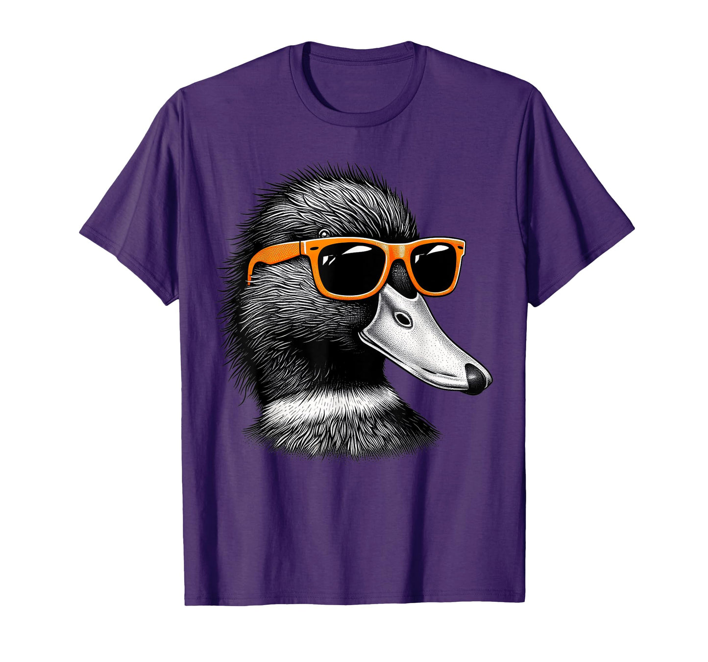 Cool Mallard Bird Wearing Sunglasses Graphic Art T-Shirt
