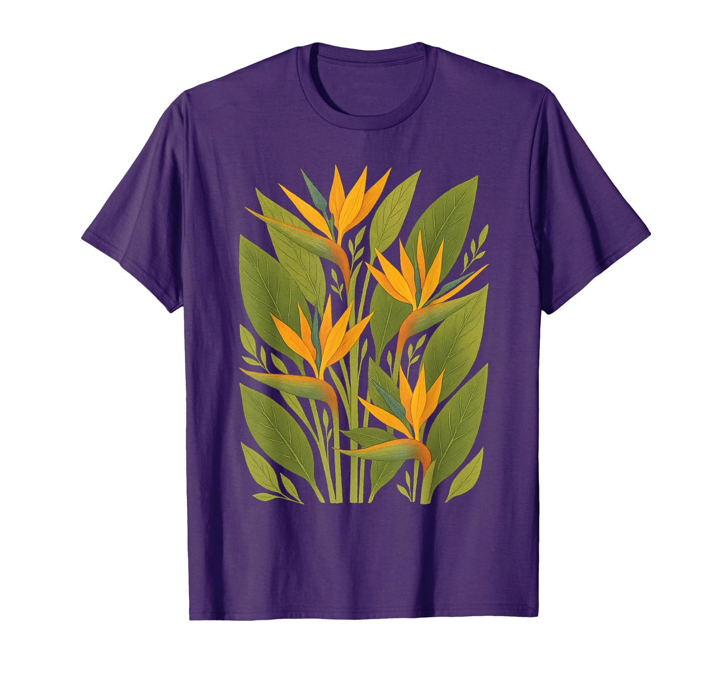 Bird of Paradise Flower Plant South Africa Pattern T-Shirt