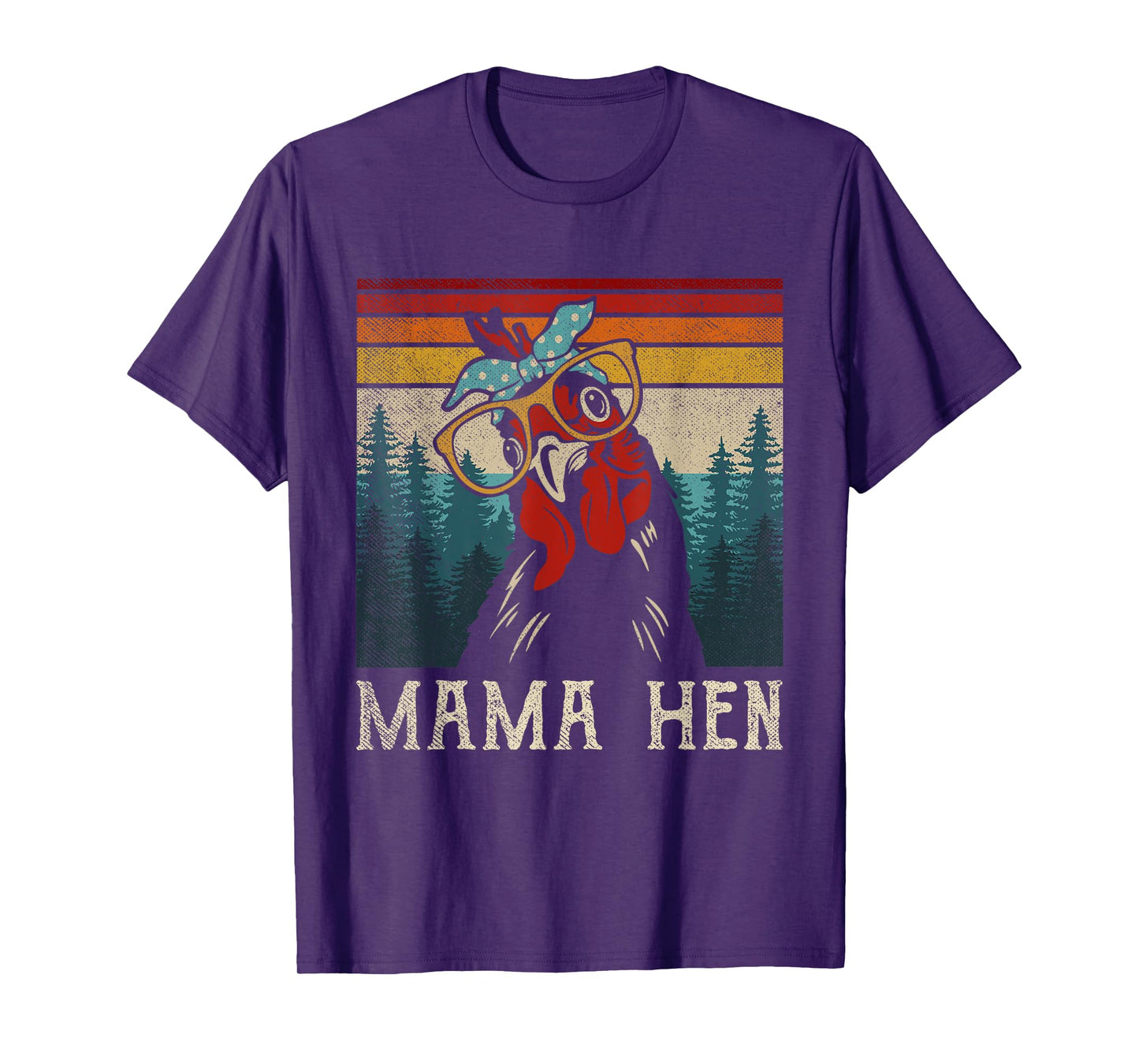 Funny Mama Hen Shirt Vintage Retro Chicken Mom Mother T-Shirt
