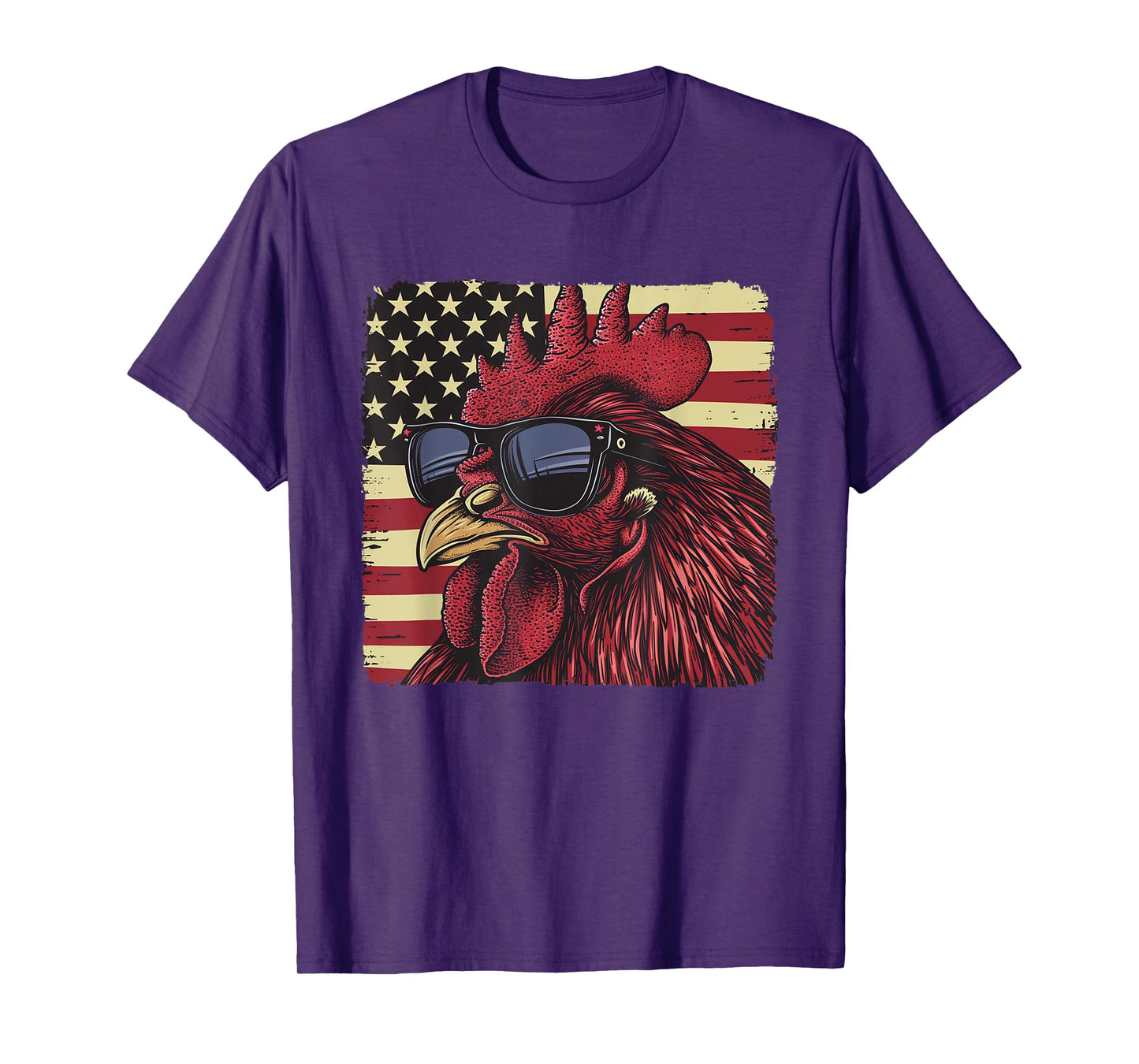 Chicken USA Patriotic TShirt Fourth of July Men Women T-Shirt