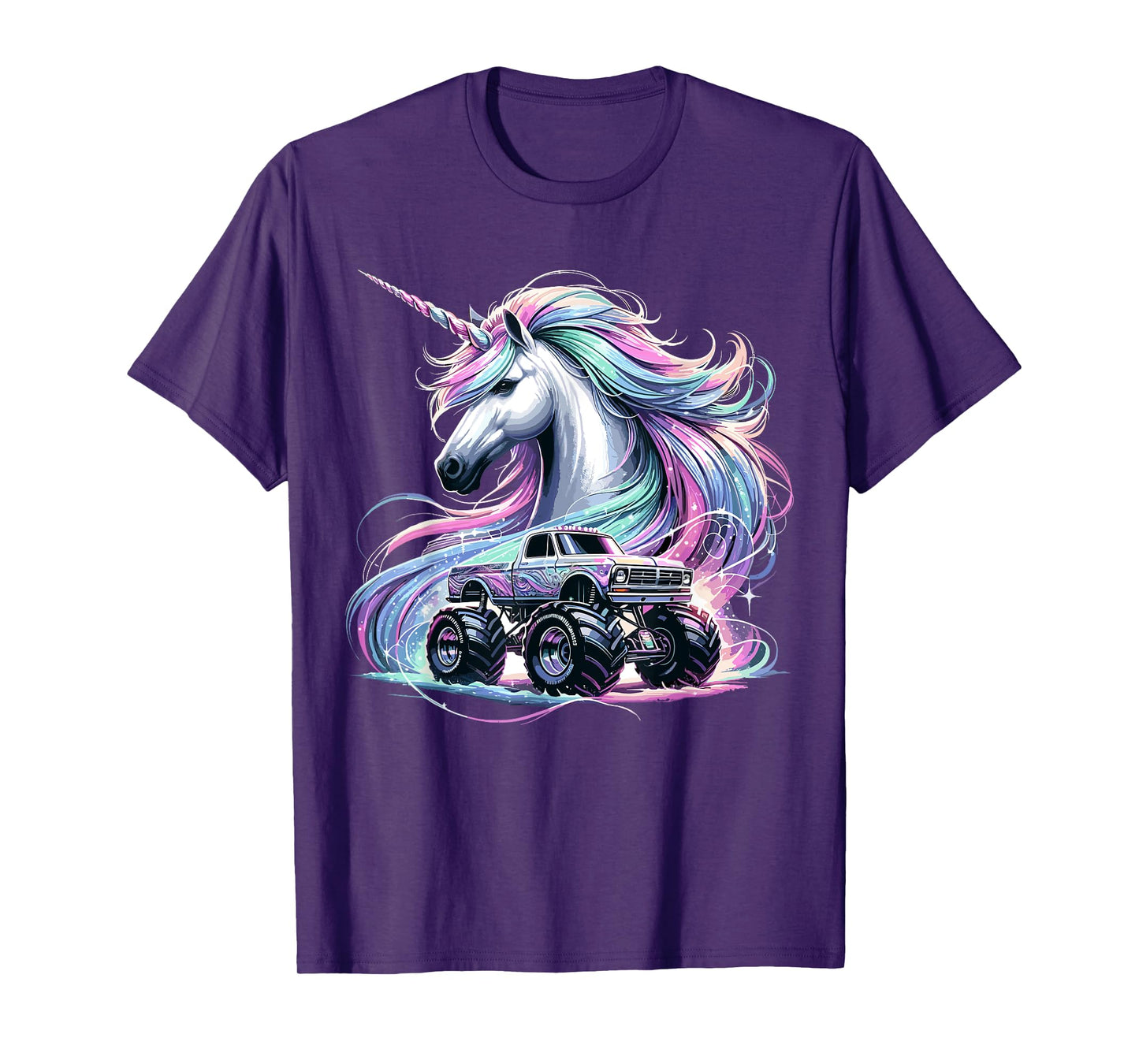 Monster Truck Unicorn Birthday Party Monster Truck T-Shirt