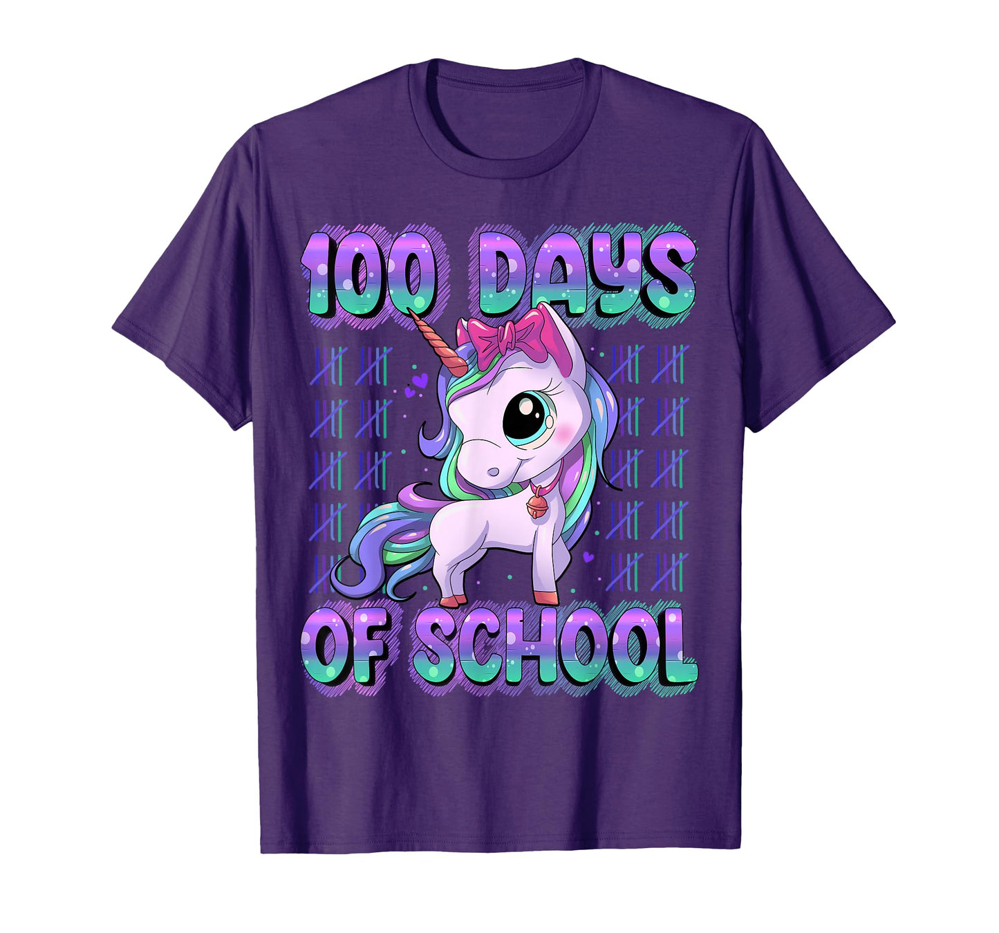 100 Magical Day of School Unicorn Shirts 100 Days Smarter Unisex Kids School Shirt Black Short Sleeve T-Shirt Small