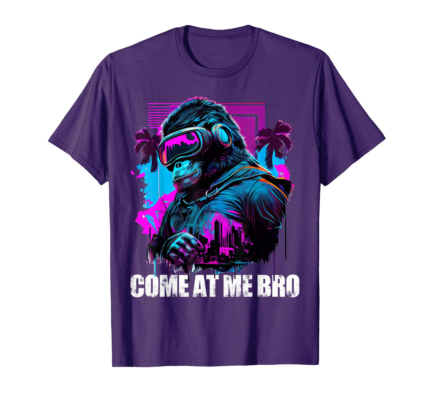 Come At Me Bro Funny Gorilla Monkey VR Gamer Virtual Reality T-Shirt