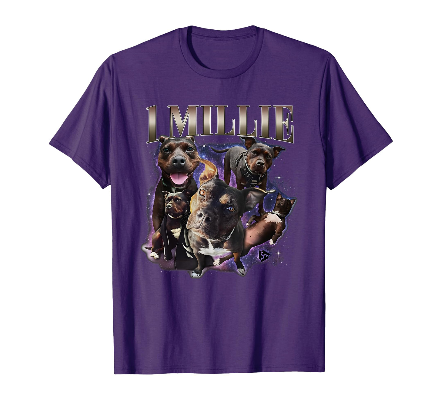 1 Millie Bulldog Picture Collage Men Women T-Shirt