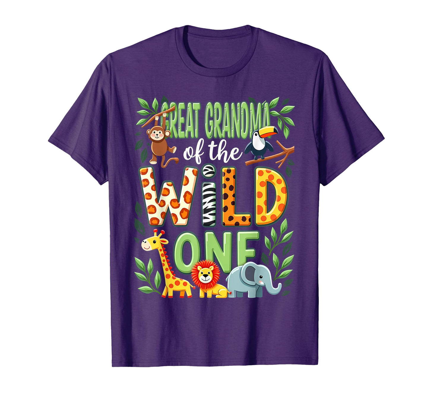 1st Birthday Safari Zoo Great Grandma Of The Wild One T-Shirt