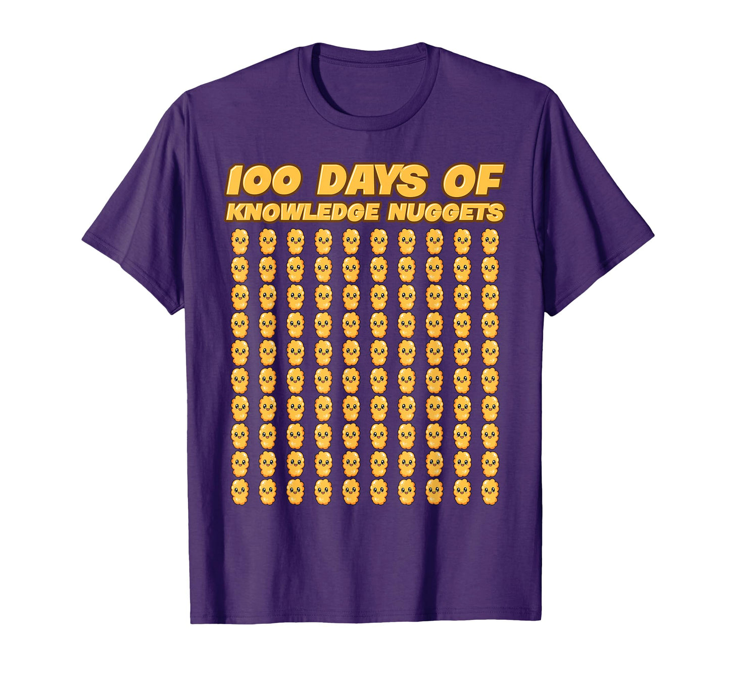 100 Days Of Knowledge Nuggets Chicken Nug 100 Days Of School T-Shirt