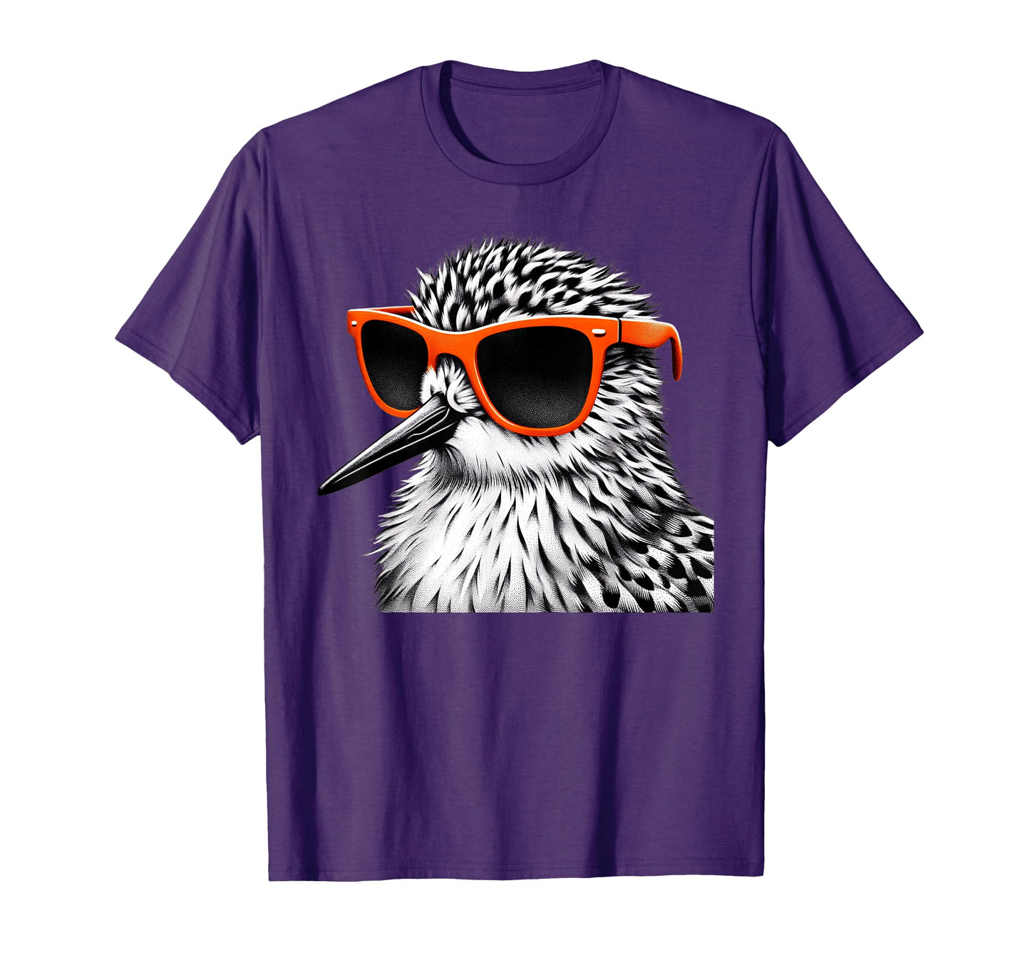 Cool Sandpiper Bird Wearing Sunglasses Graphic Art T-Shirt