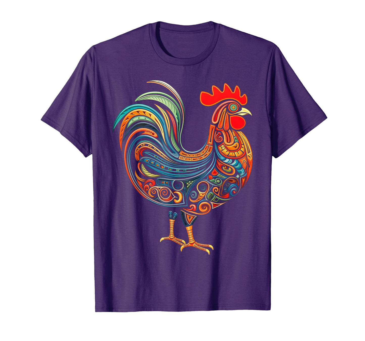 Chicken Mandala Abstract Animal Art Graphic Chicken T-Shirt