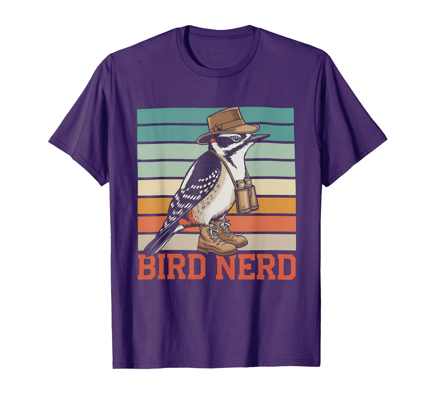 Bird Nerd Downy Woodpecker Birdwatching Birding T-Shirt
