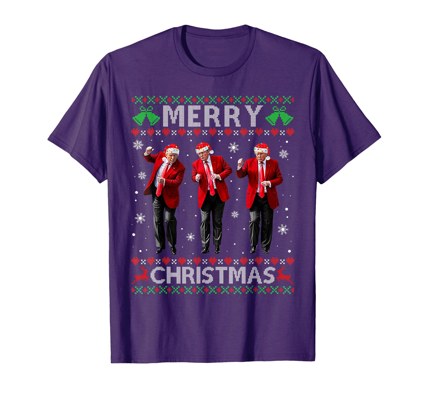 Funny Trump Dance Merry Christmas Ugly Xmas Sweater Pajamas T-Shirt