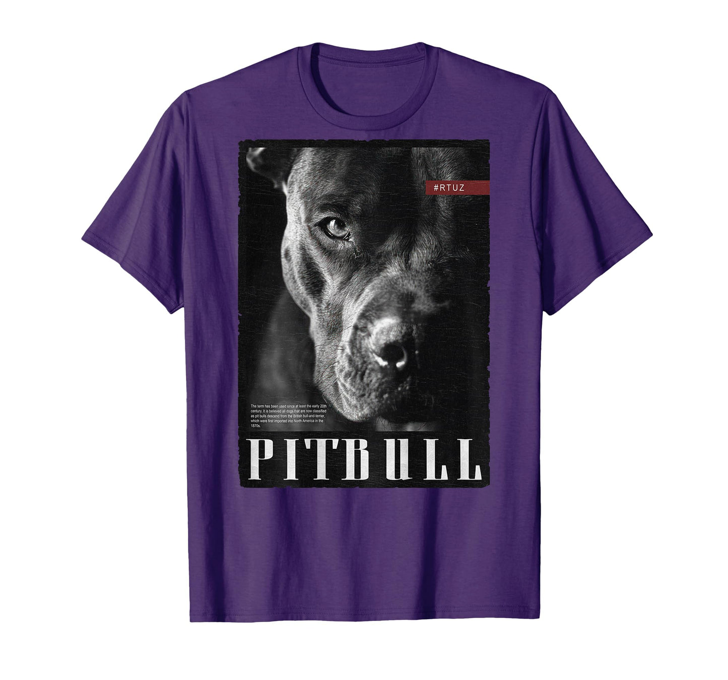 Wild Dog Pit Bull Terrier Portrait Bulldog backprint Pitbull T-Shirt