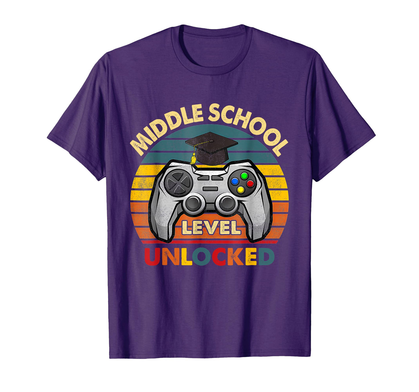 MIDDLE SCHOOL Level UNLOCKED happy First day of MIDDLE T-Shirt