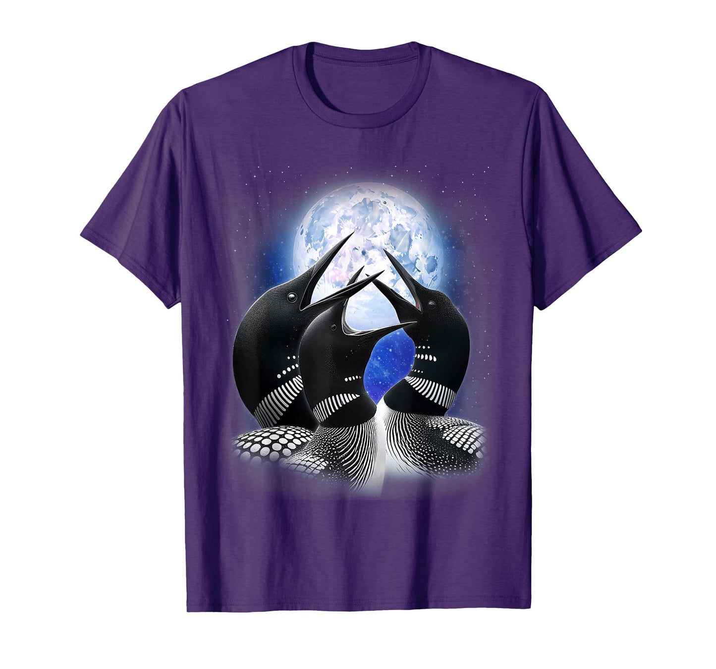 3 Common Loon Howling At The Moon Funny Birdwatcher Birder T-Shirt