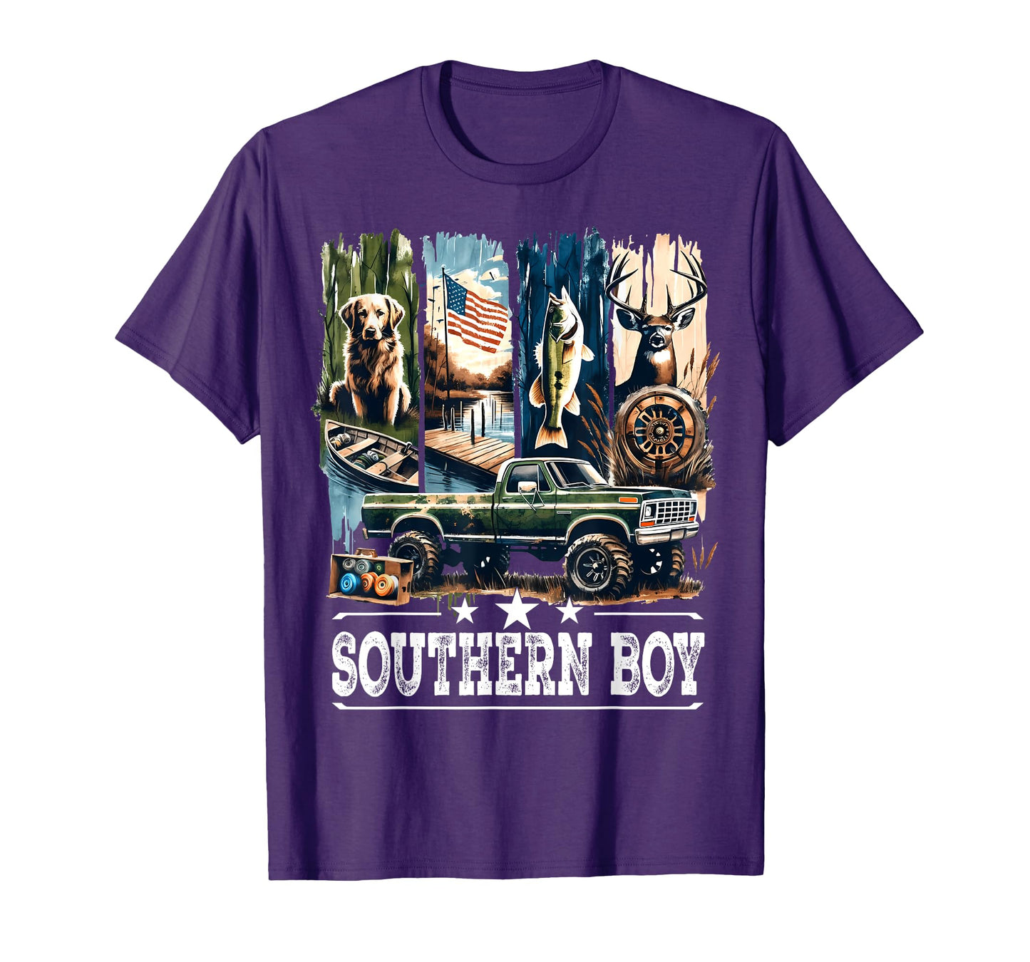 Duck Hunting Lab Dog Mallard Retriever Local Southern Boy T-Shirt