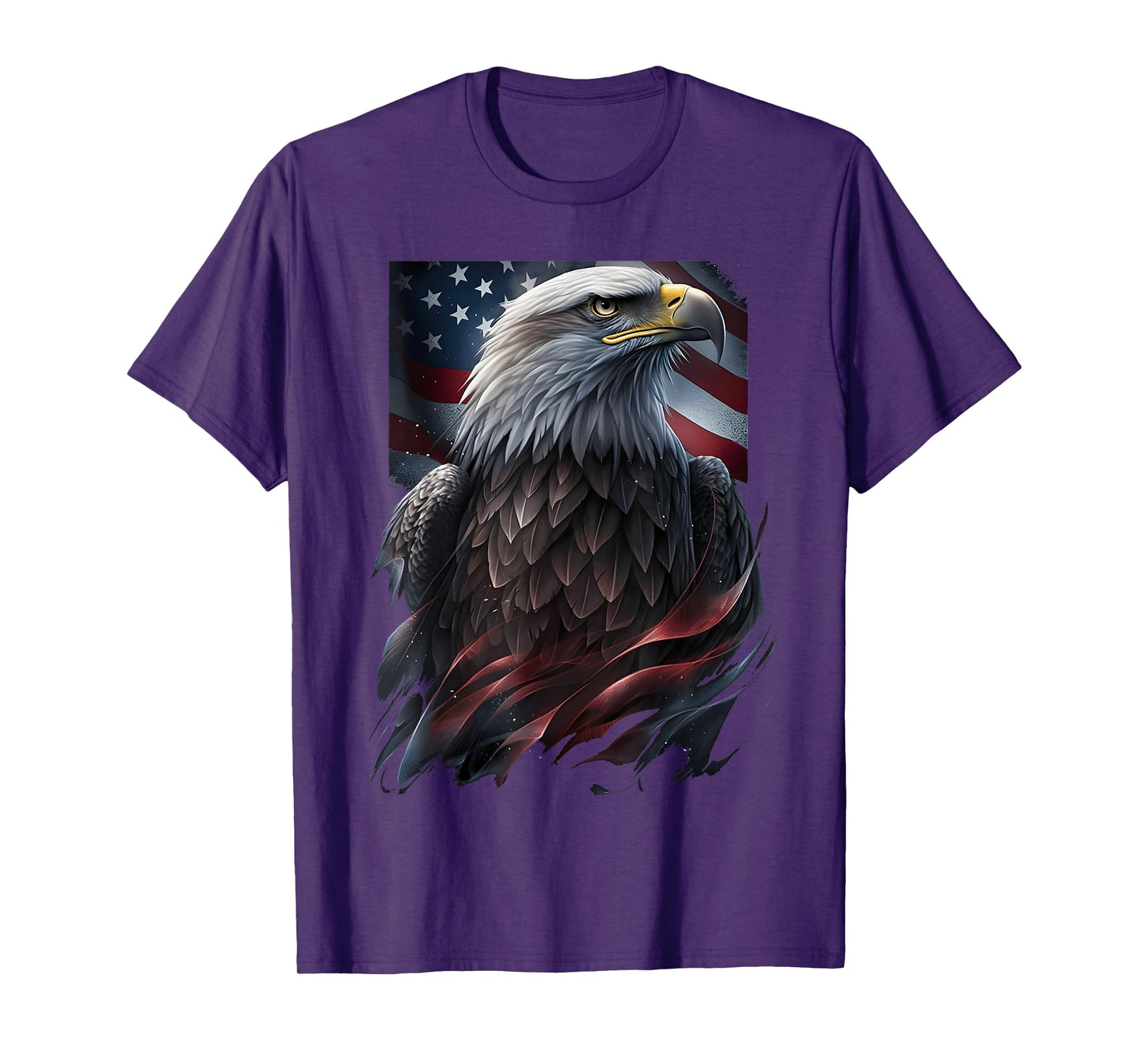 Eagle Bird 4th of July American Flag Veterans Memorial T-Shirt
