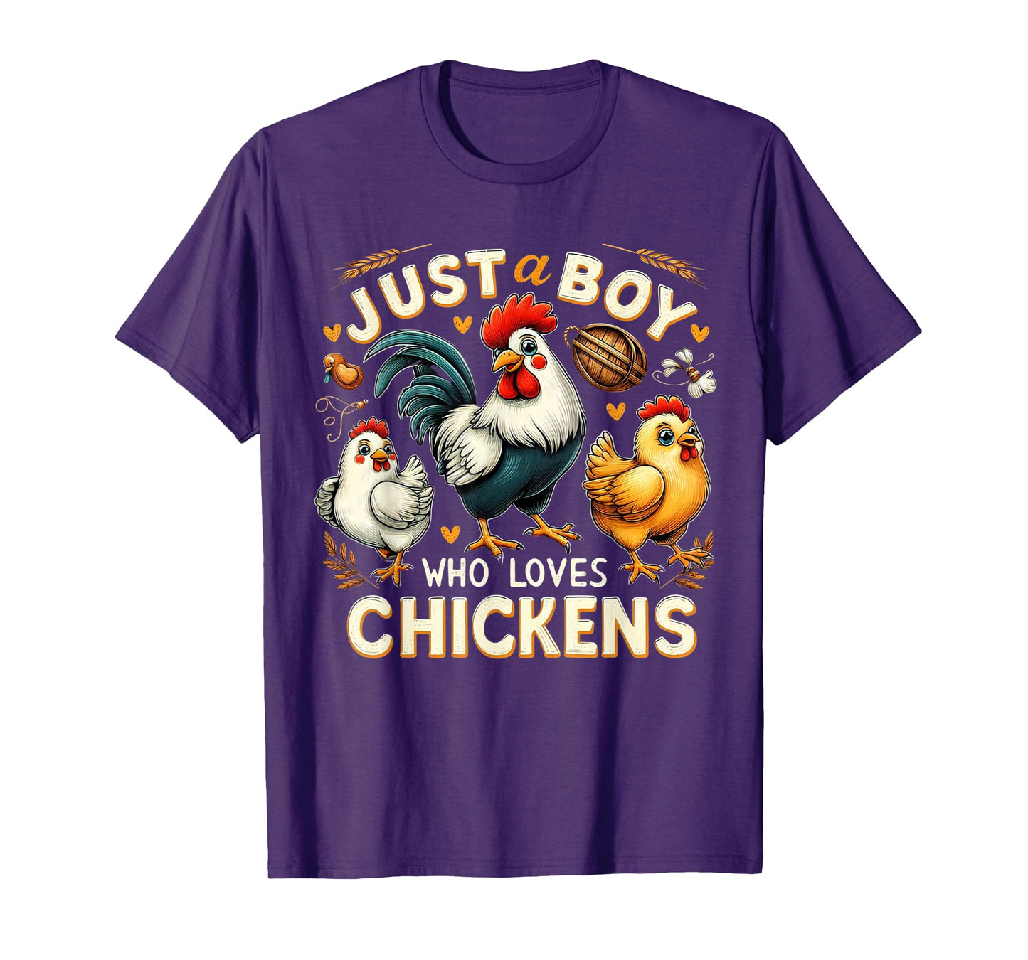 Just a boy who loves Chickens | Farm chicken animal lover T-Shirt