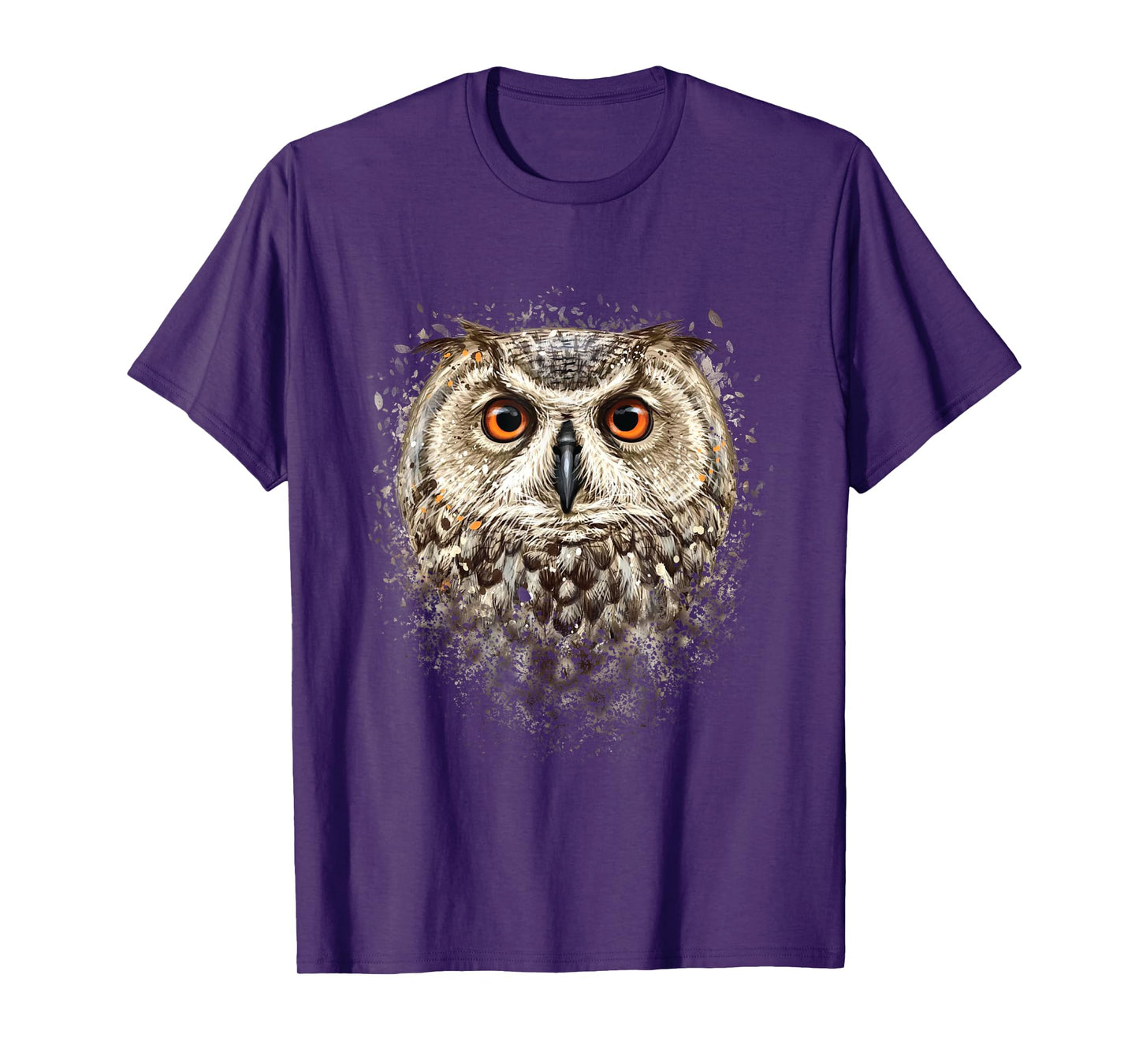 Artistic Owl Face - Birds Ornithologist Nature Animal Lover T-Shirt