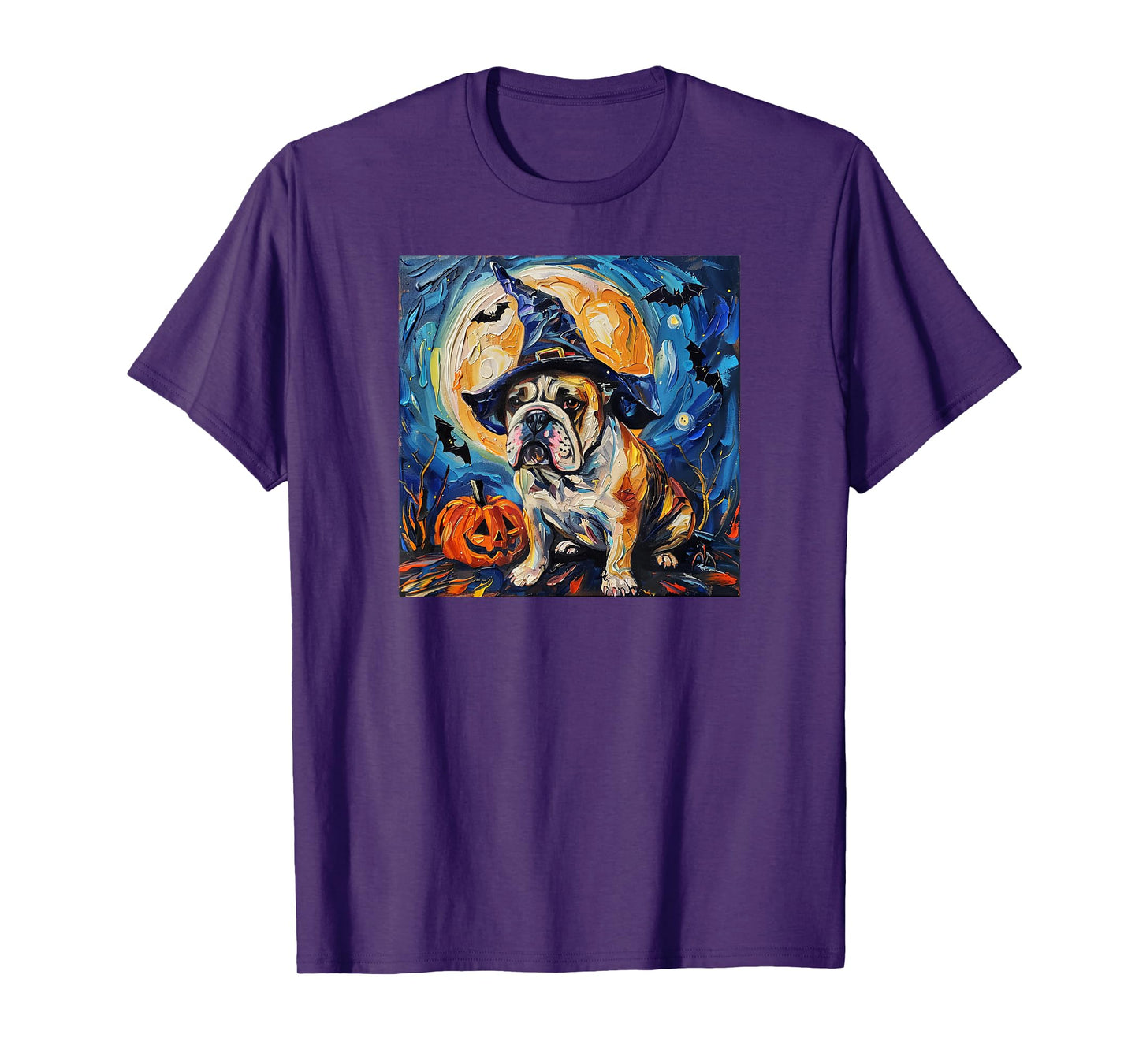 Cute Bulldog Witch | Funny Dog Halloween T-Shirt
