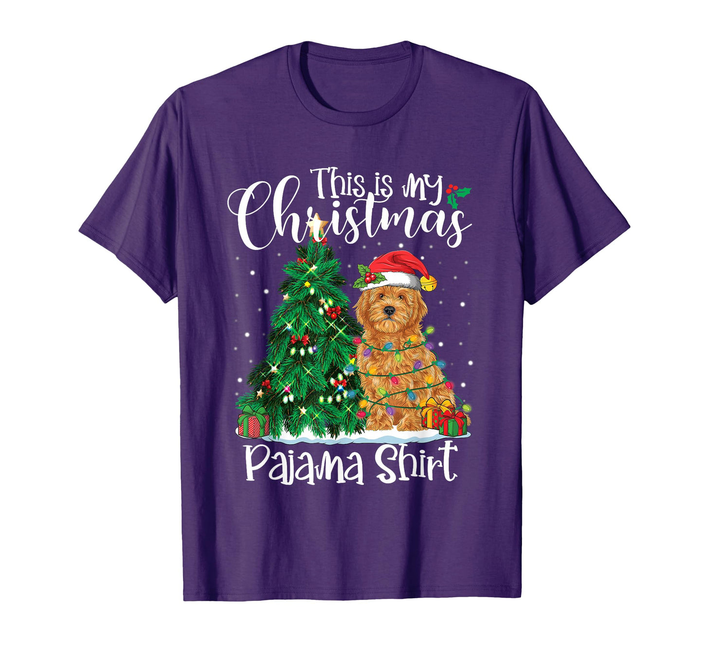 This Is My Christmas Pajama Shirt Goldendoodle Lover Dog T-Shirt