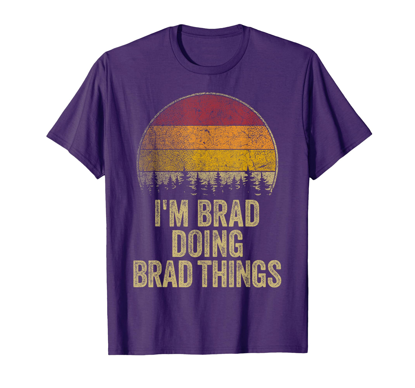 I'M BRAD DOING BRAD THINGS Funny Retro Humor Name Gag Gift T-Shirt