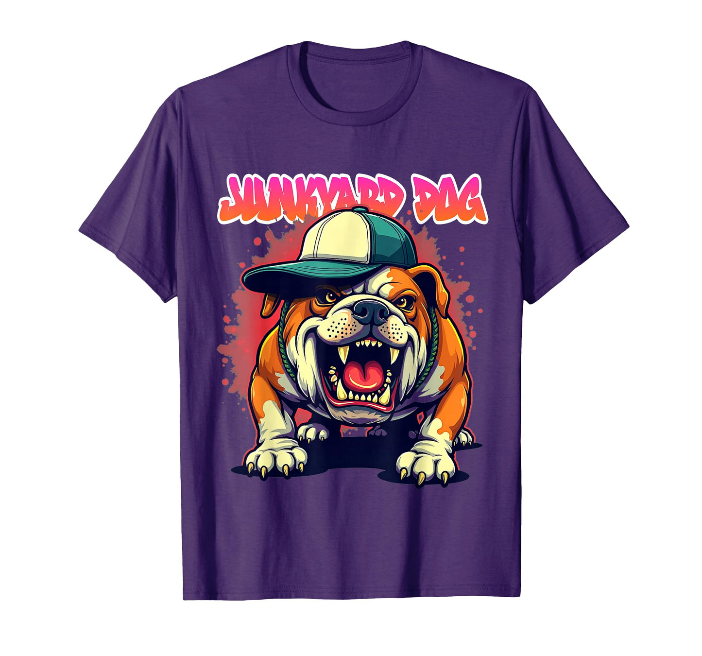 Junkyard Dog Bulldog Hip Hop Urban Streetwear Graffiti T-Shirt