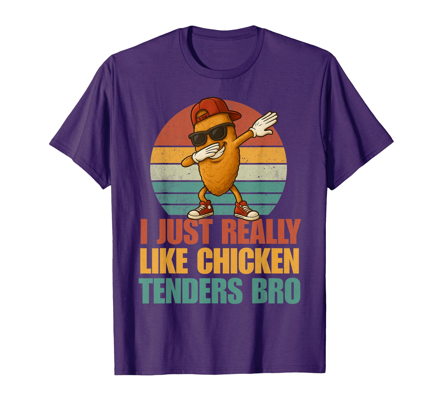 Funny Dabbing Chicken Tenders Bro Boys Kids Retro Fast Food T-Shirt