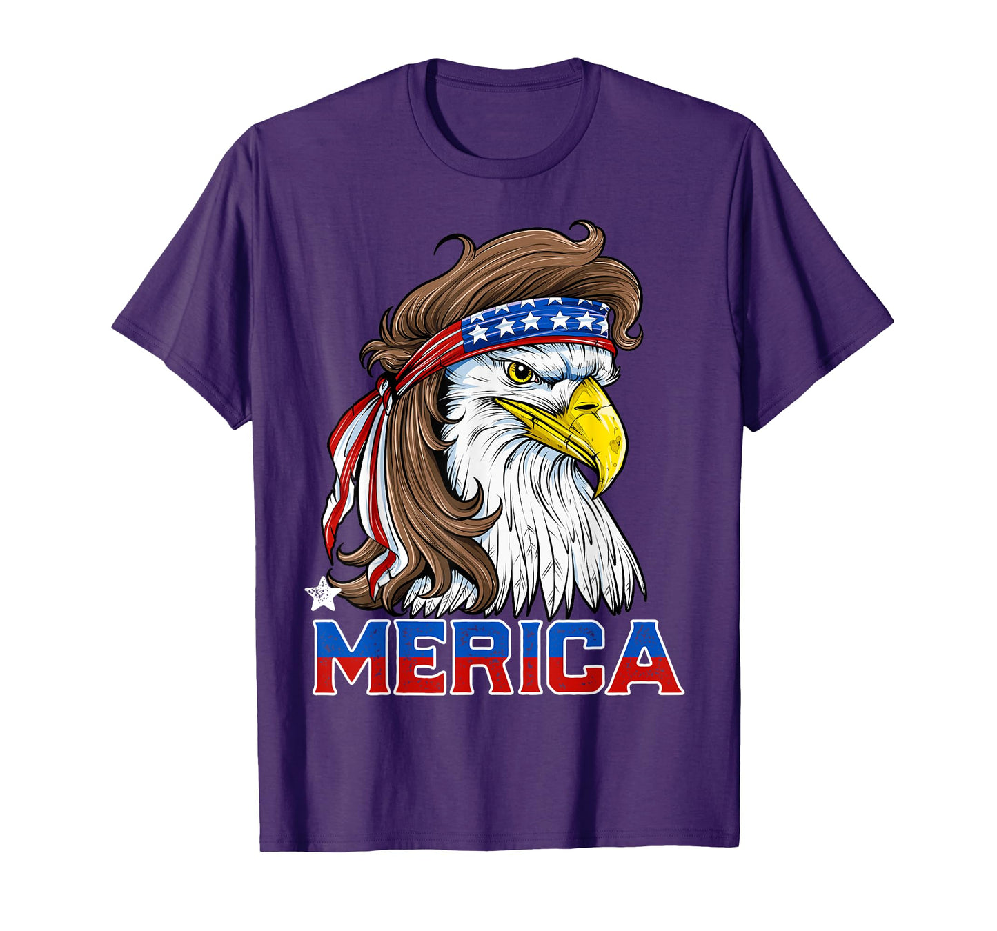 Merica Eagle Mullet 4th of July Men Women American Flag USA T-Shirt