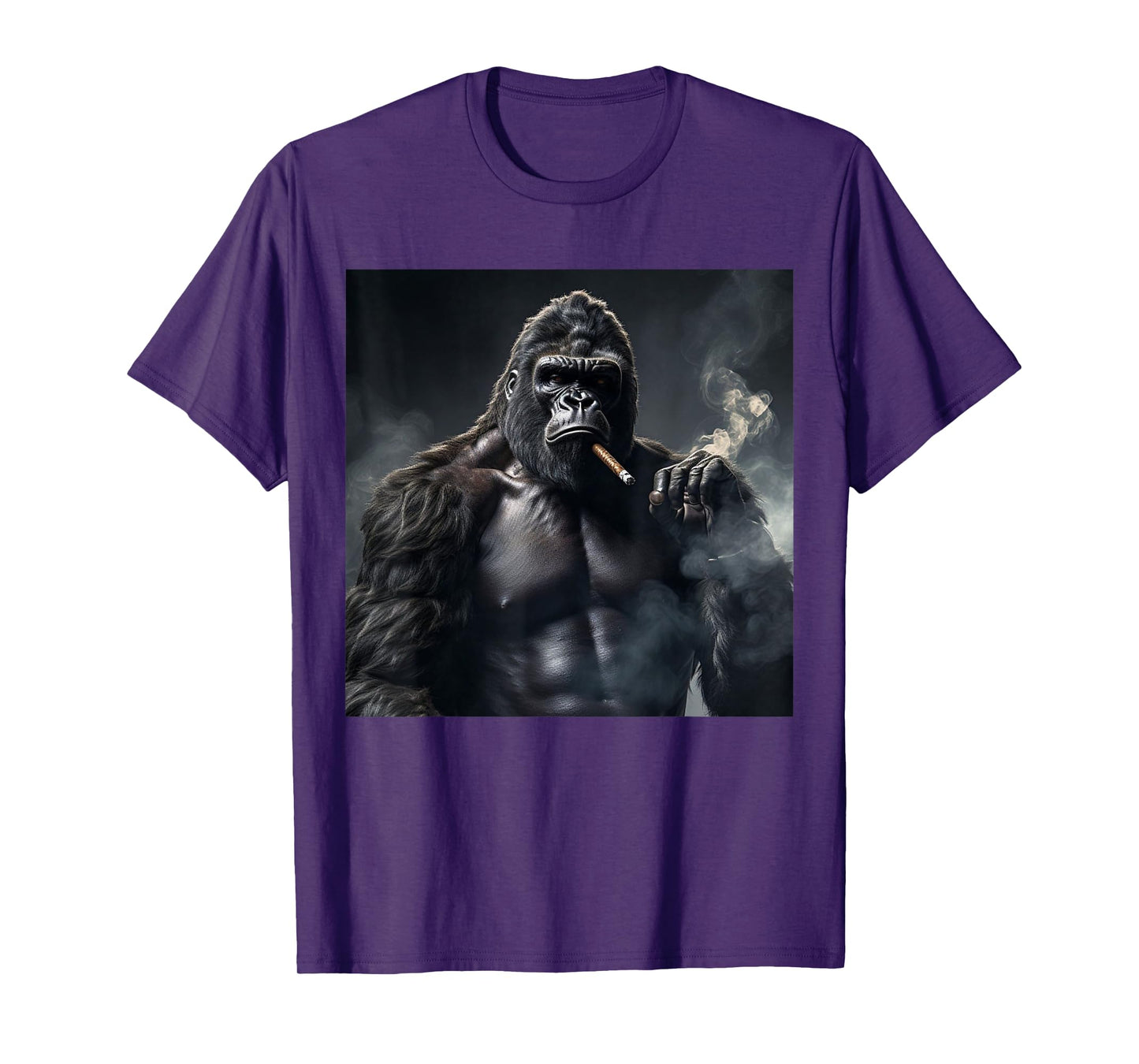 Funny Monkey Cigar Gorilla Smoking Cigarette Animal Lover T-Shirt