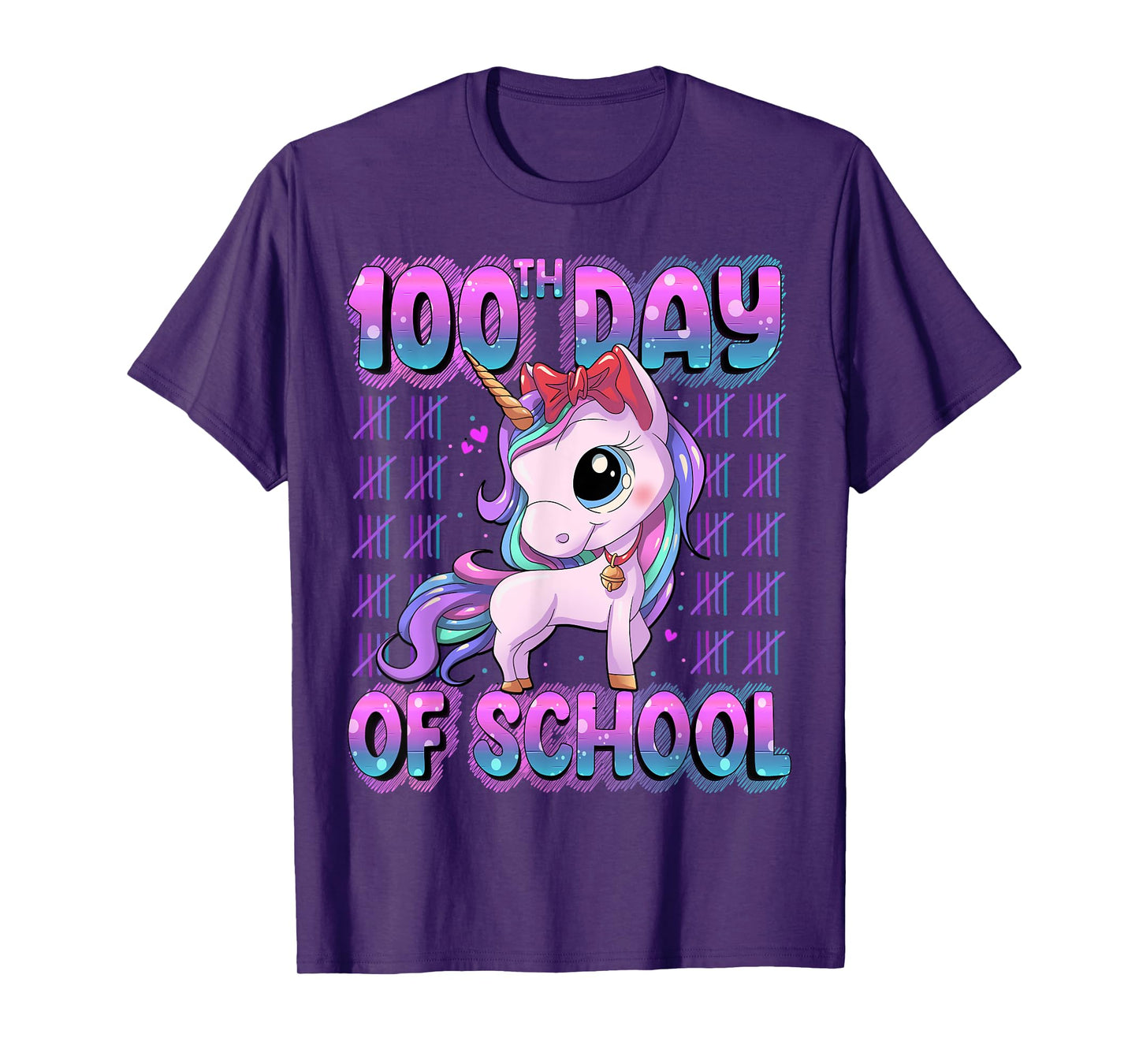 100 Days Of School Shirt Unicorn 100 Days Smarter 100th Day T-Shirt