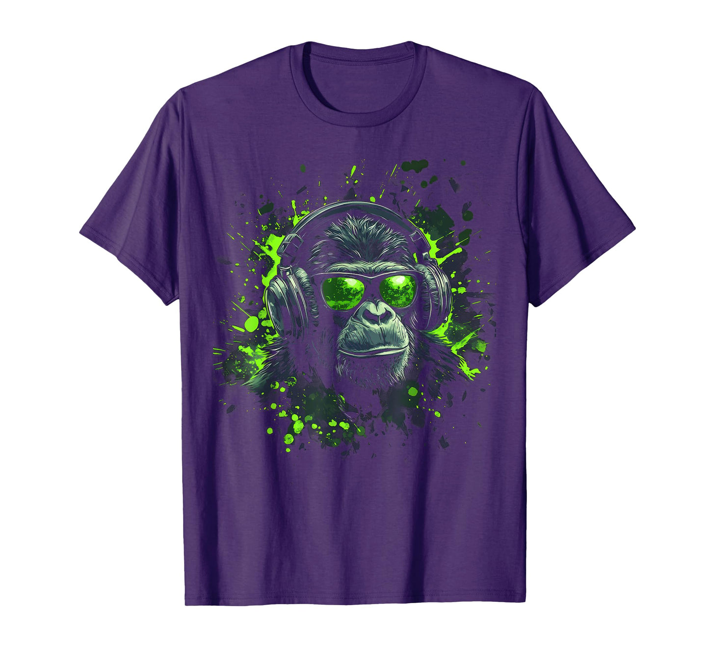 Cool Pop Art Graphic Music Techno Festival DJ Funny Monkey T-Shirt