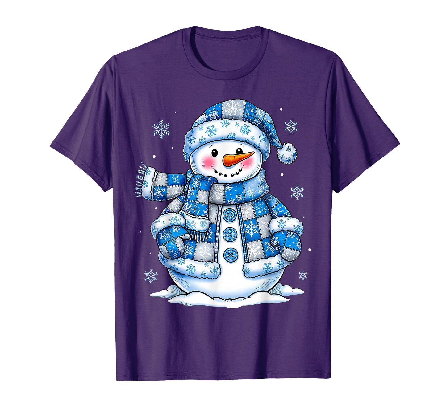 Funny Snowman Snowflake Merry Christmas Xmas Family Holiday T-Shirt