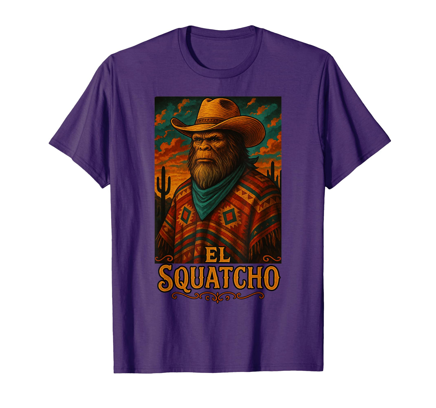 Mexican Sasquatch Sombrero Mountains Bigfoot El Squatcho T-Shirt