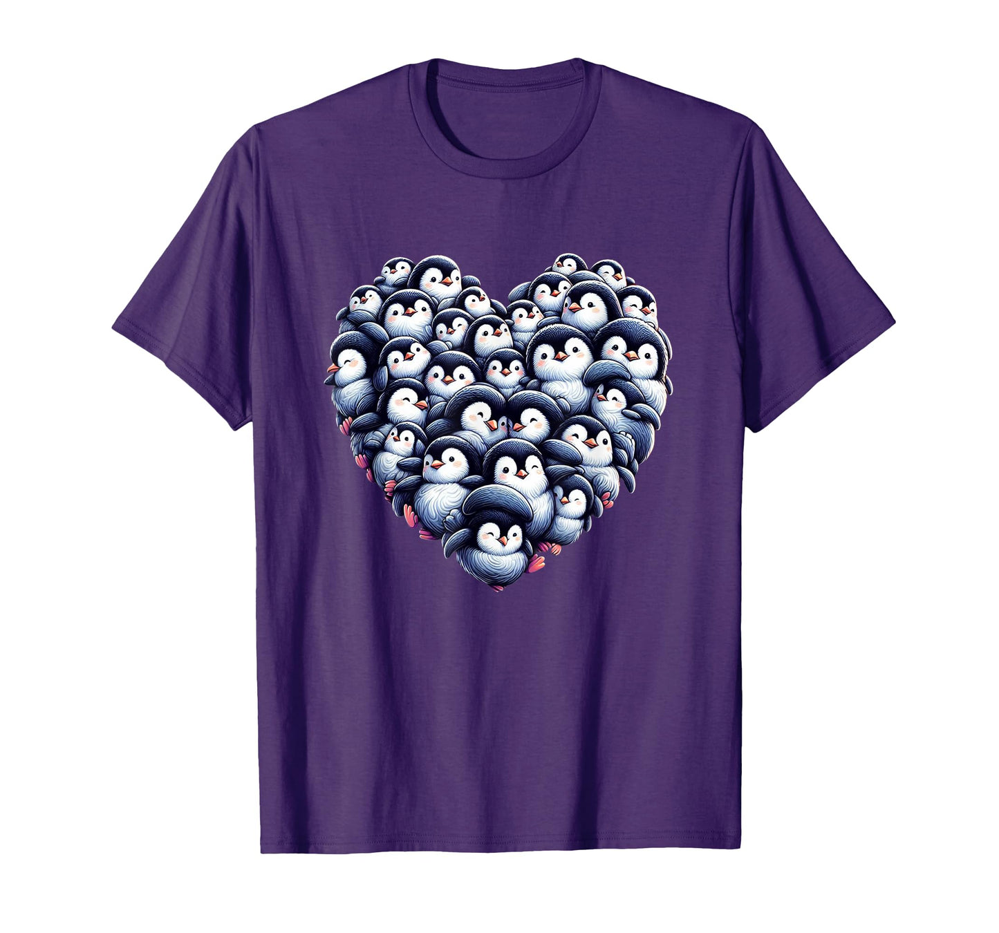 Penguins Love Beautiful Colorful Penguin Art Animal T-Shirt