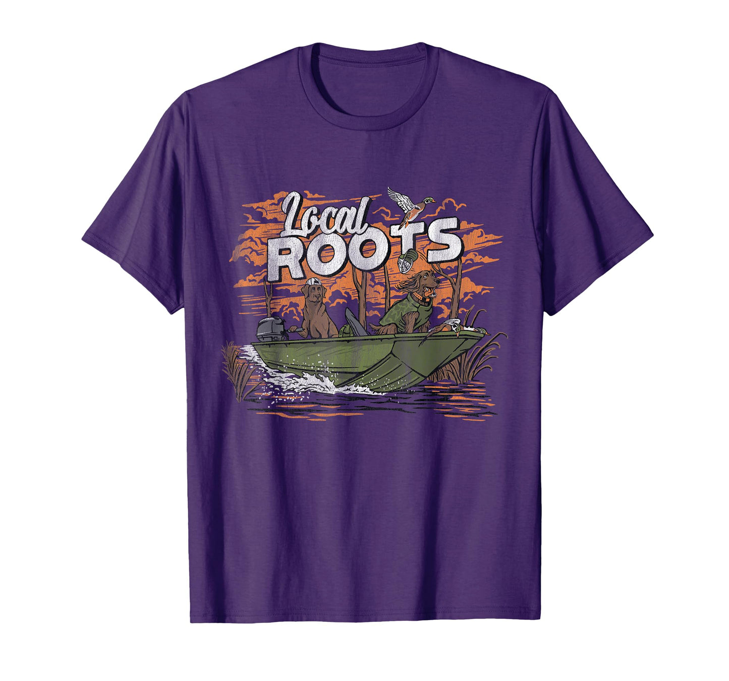 Local Roots Duck Hunting Waterfowl Outdoor Local Boy Vintage T-Shirt