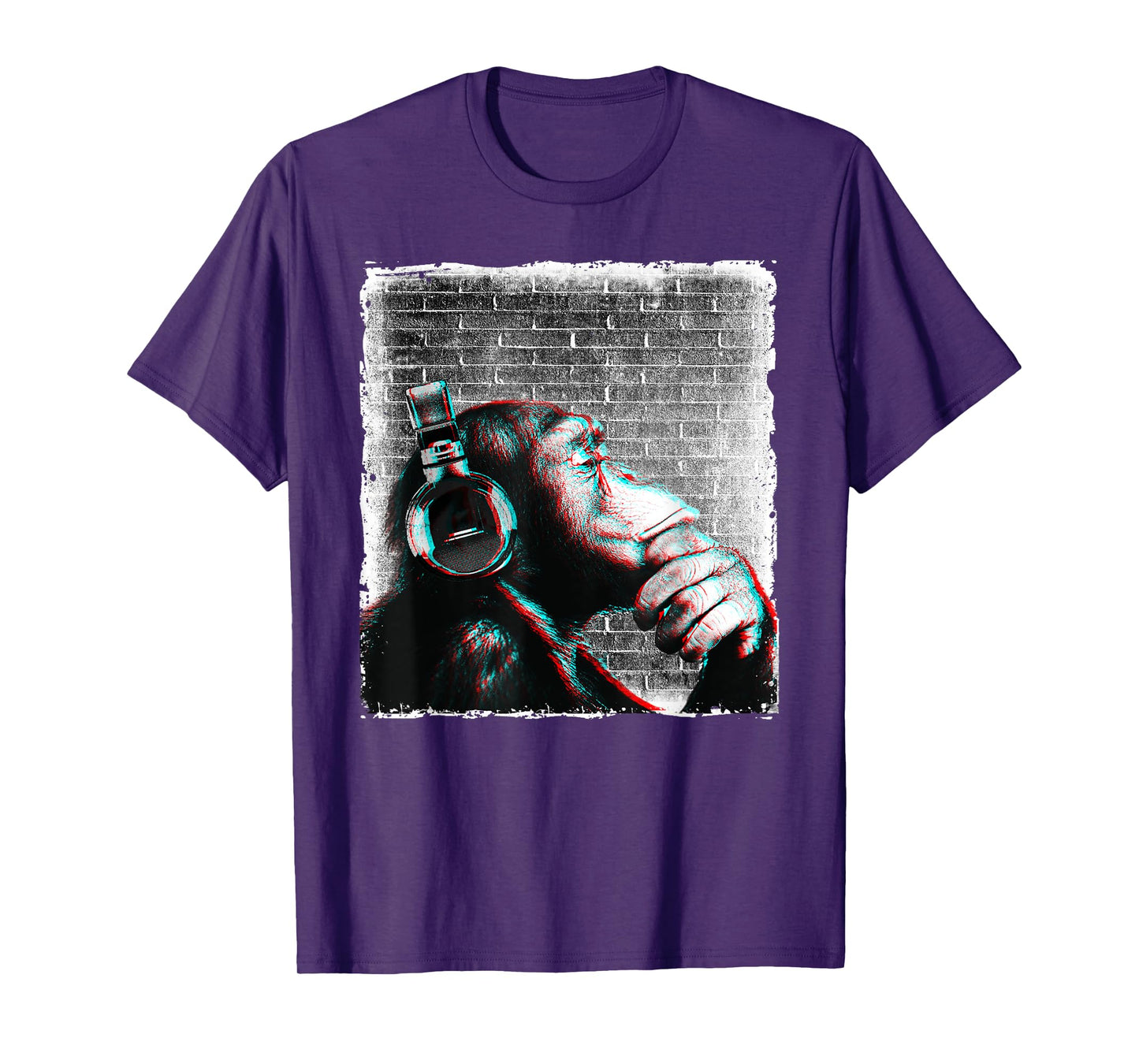 Monkey Chimp WIth Headphones Shirt - Edm Dj Music Lover Cool T-Shirt