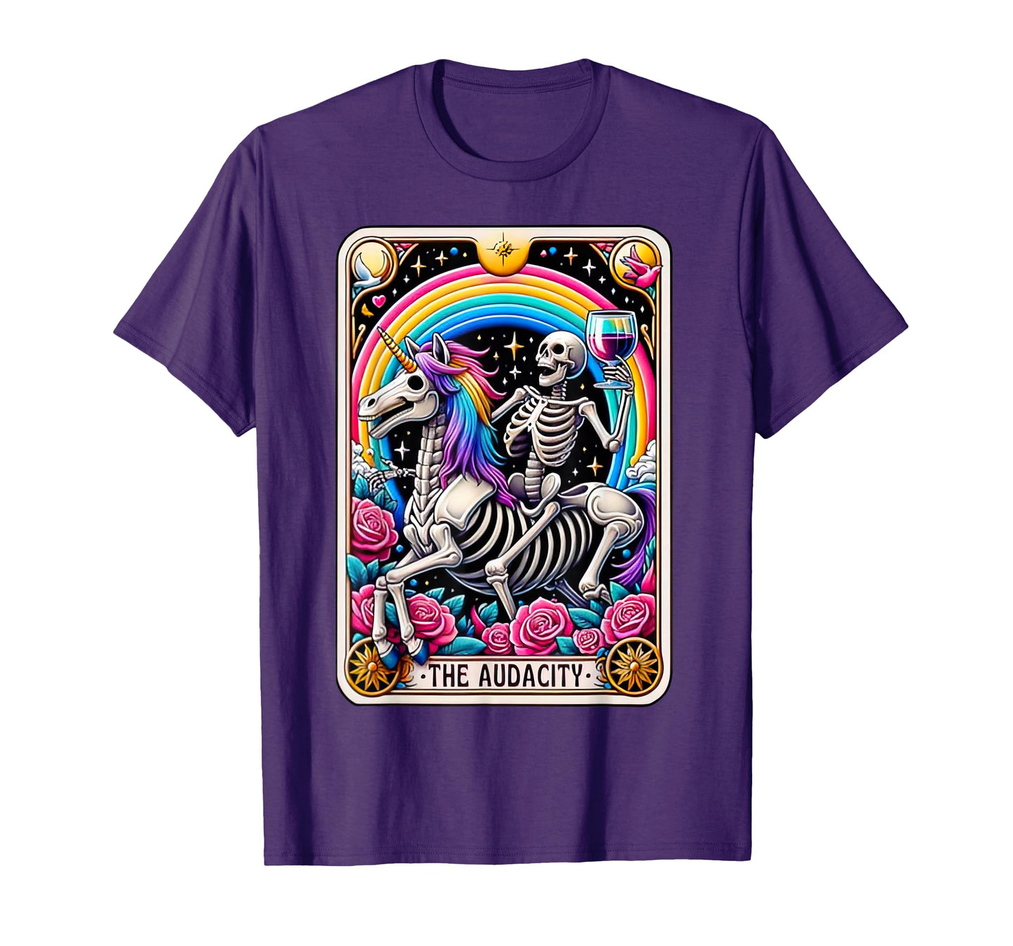 The Audacity Funny Tarot Card Sarcastic Skeleton T-Shirt