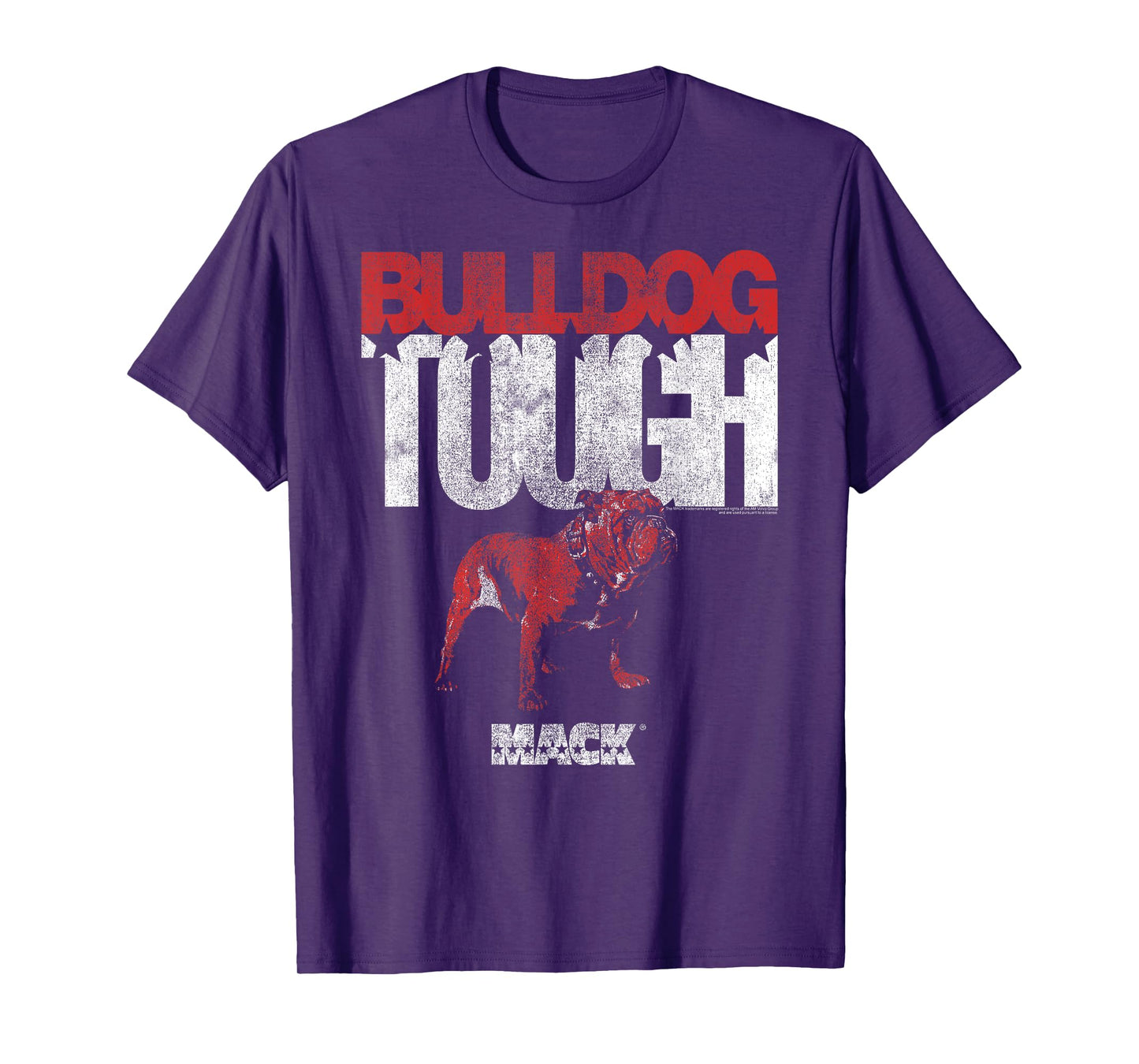 Mack Trucks Bulldog Tough Distressed Logo Trucker T-Shirt