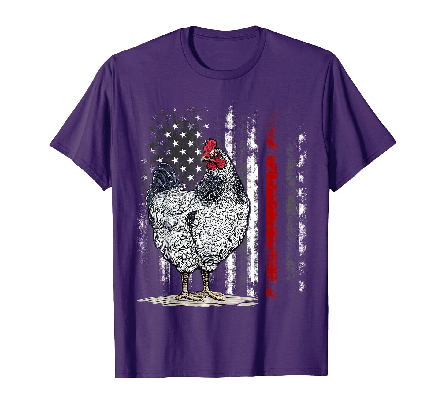 American Flag Chicken Vintage Farm Animal Farmer T-Shirt