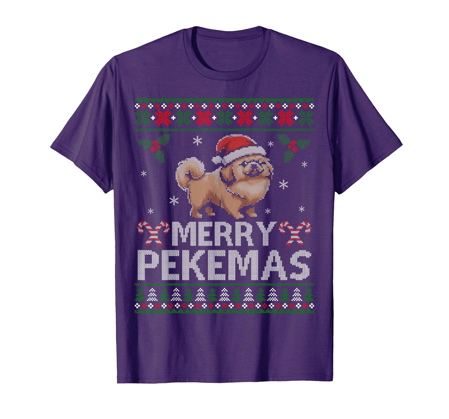 Pekingese Dog Lover Christmas Ugly Xmas Sweater Peke Gift T-Shirt for Men Women Kids
