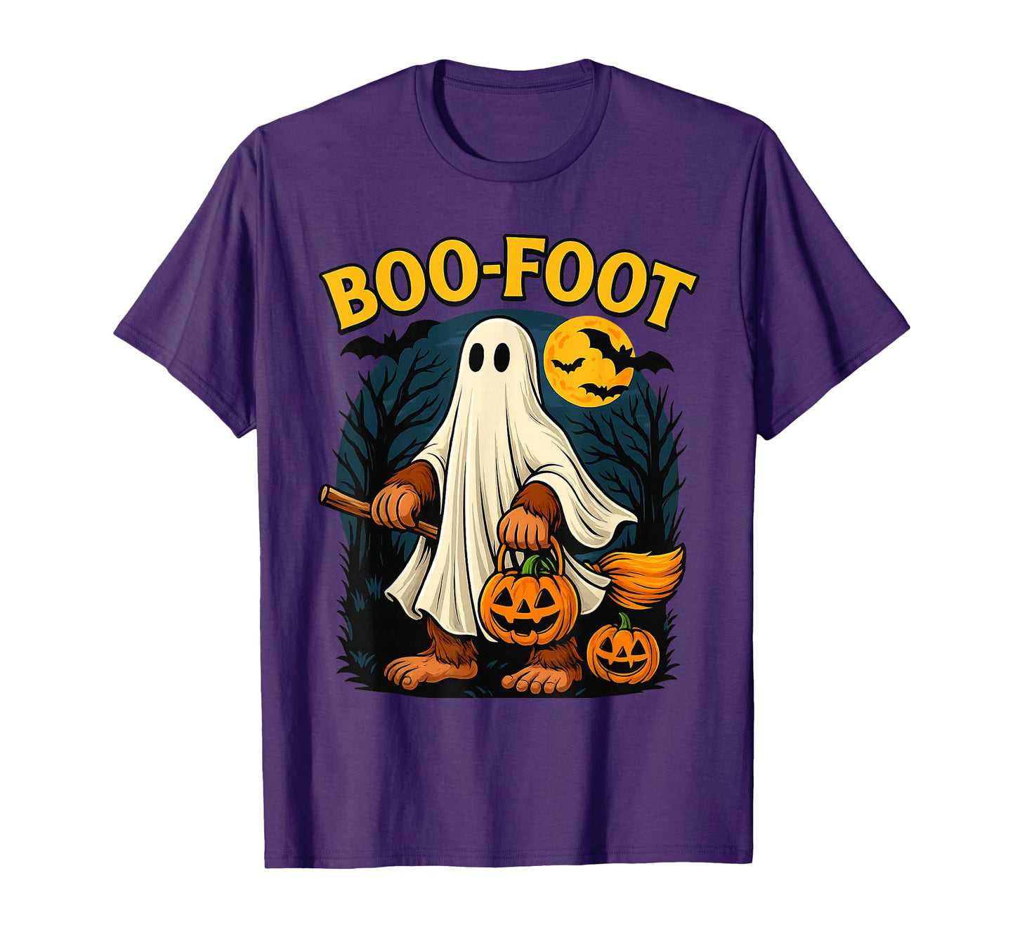 Boo-Foot Funny Bigfoot Ghost Costume Halloween Sasquatch T-Shirt