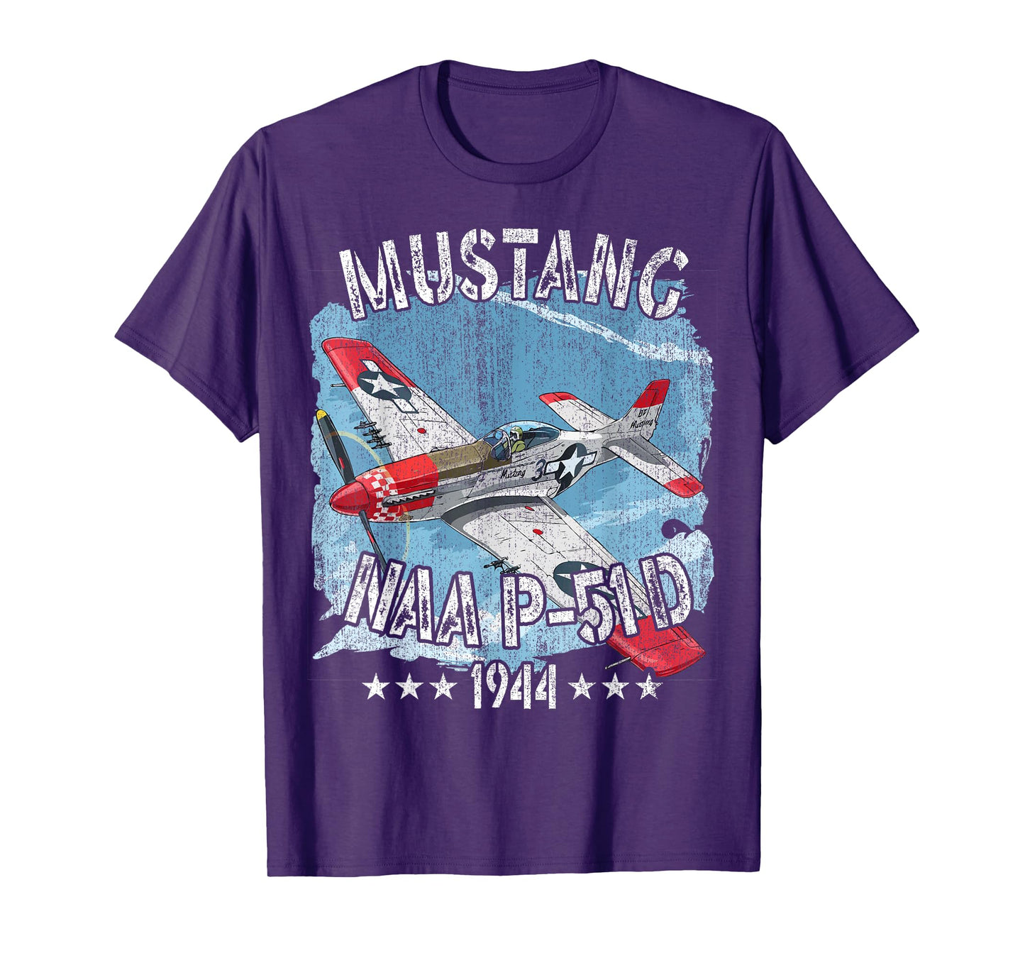 P-51D Mustang Vintage North American P-51D Fighter Warbirds T-Shirt