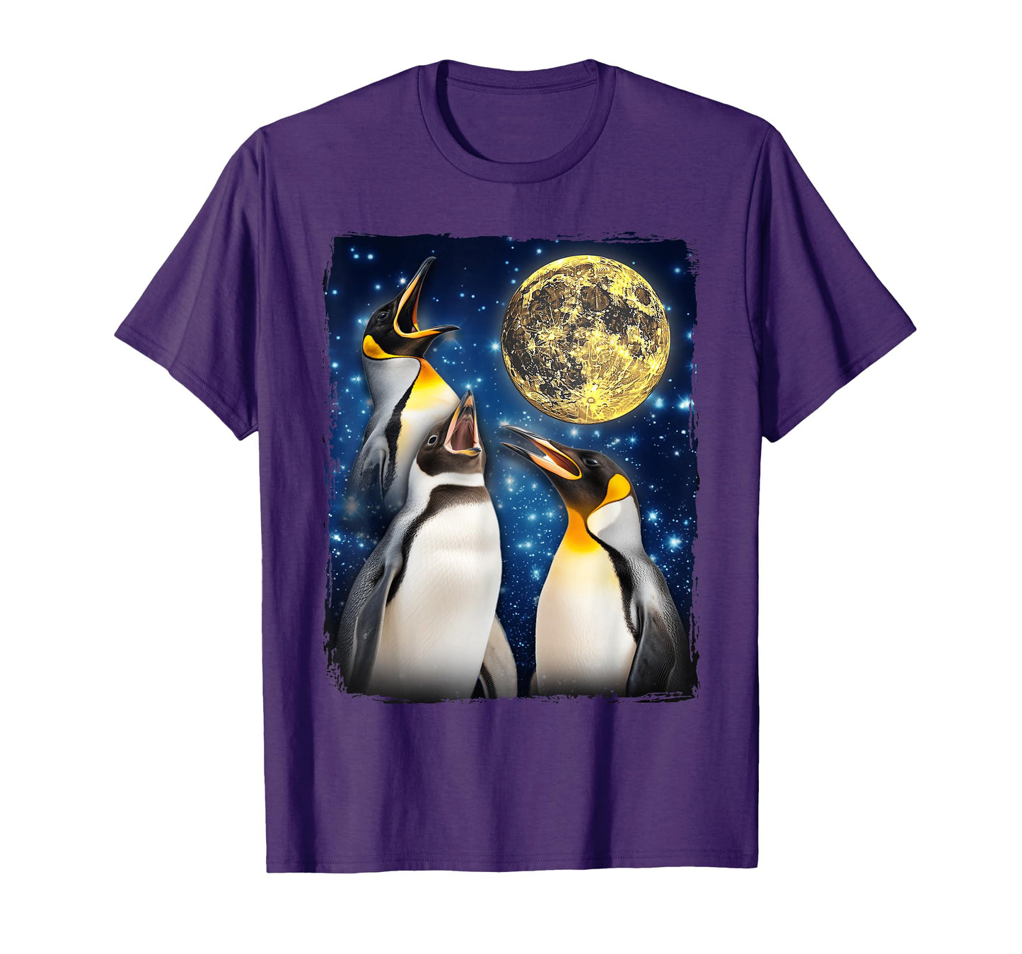 Penguins Howling At The Moon T-Shirt