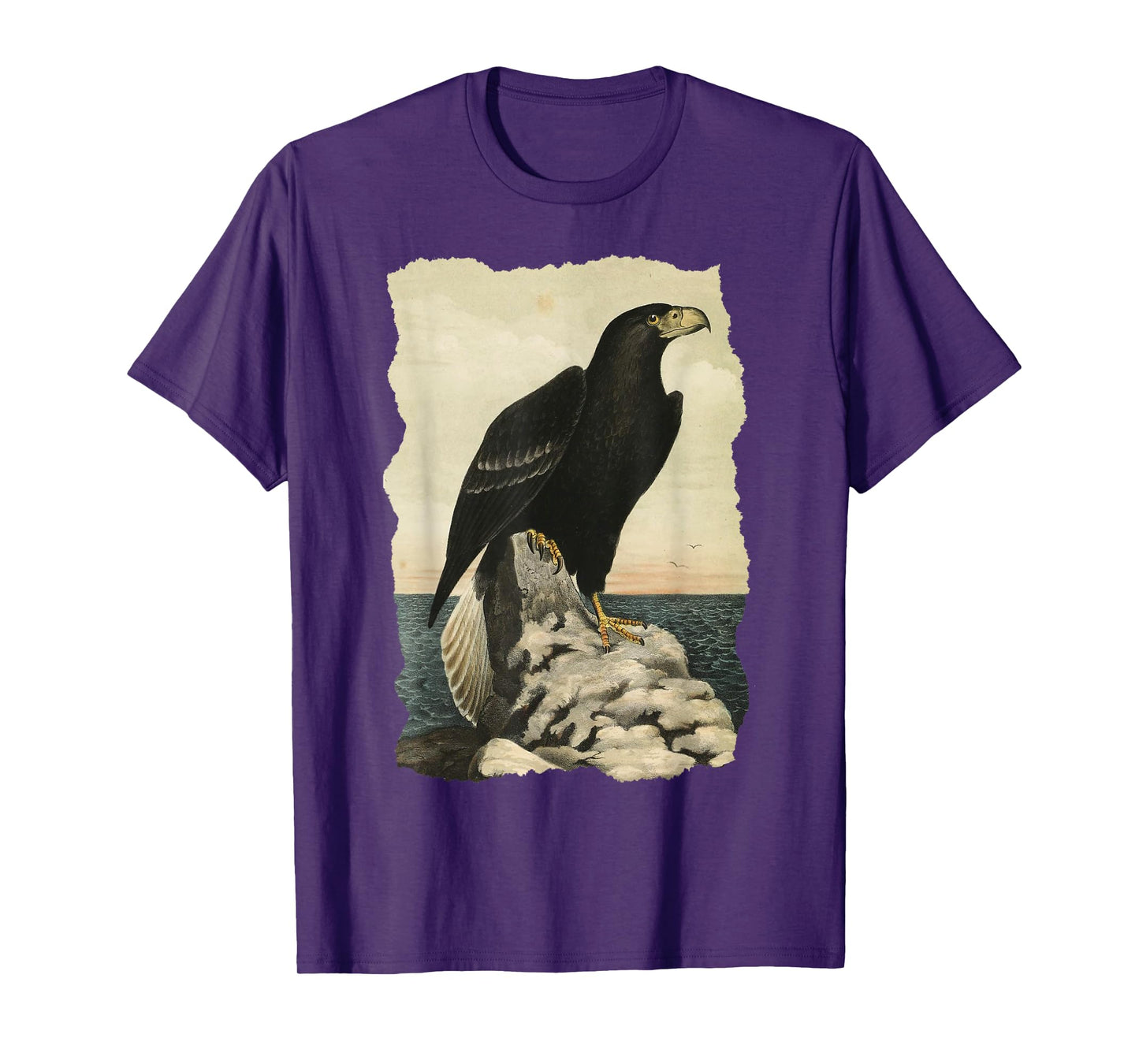 Northen Steller's Sea Eagle - Bird of Prey - Raptor Seascape T-Shirt