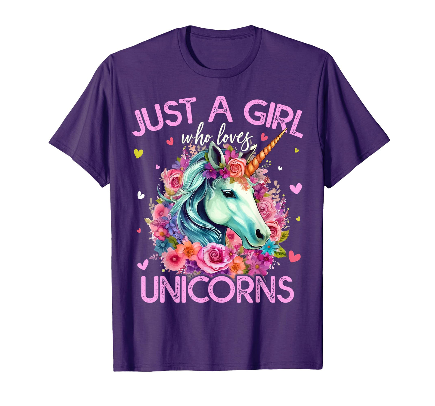 Just A Girl Who Loves Unicorns For Women Girls T-Shirt
