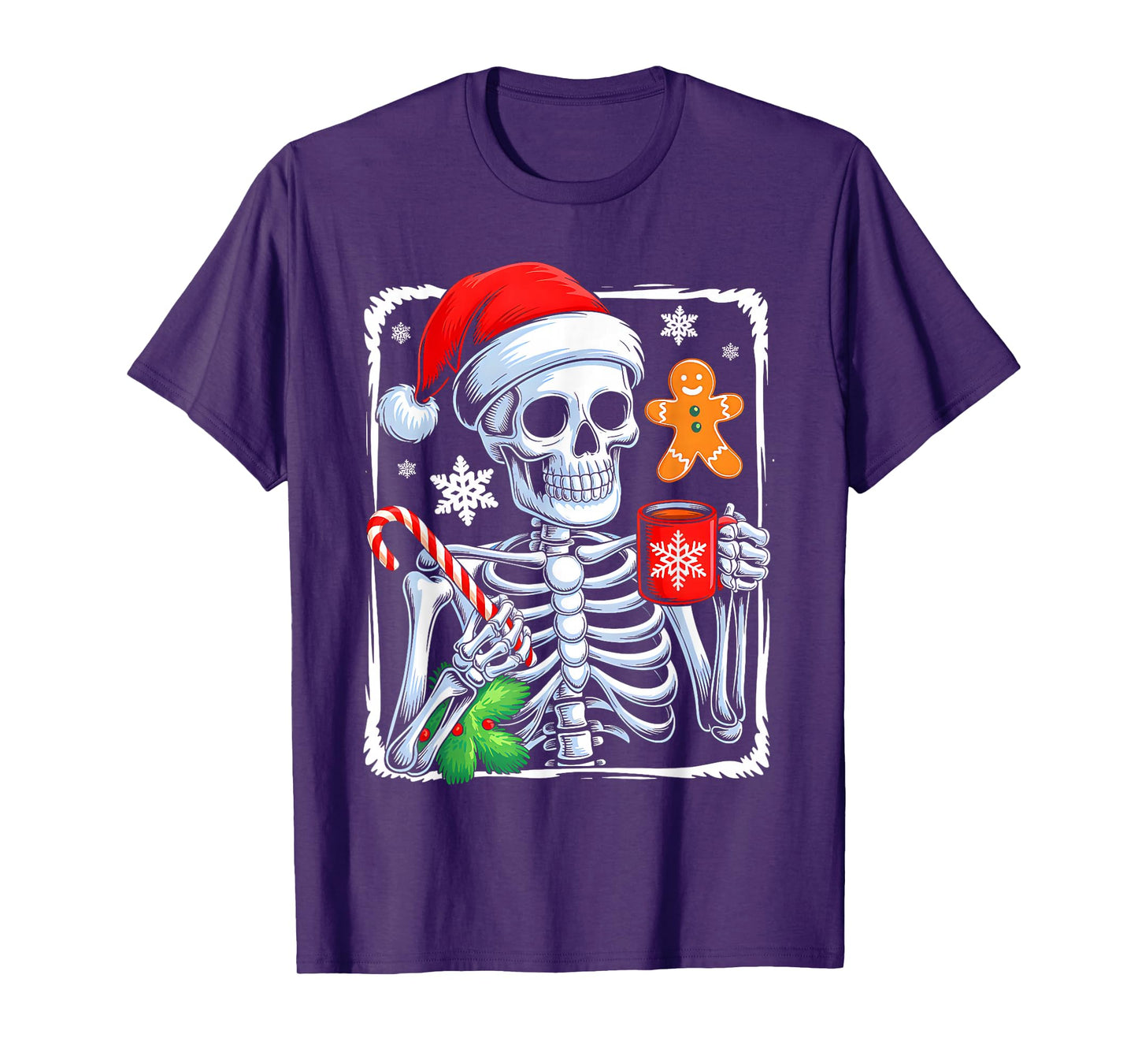 Christmas Skeleton Hot Chocolate Funny Xmas Men Women Kids T-Shirt