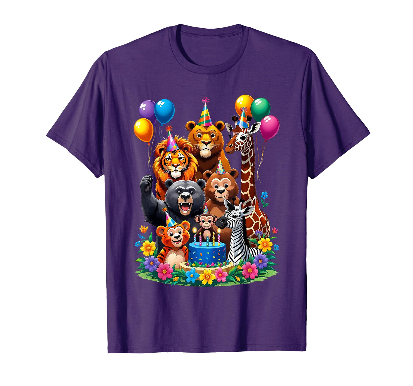 Kids Zoo Animal Birthday Party Outfit Toddler Girl Boy 6-8 T-Shirt