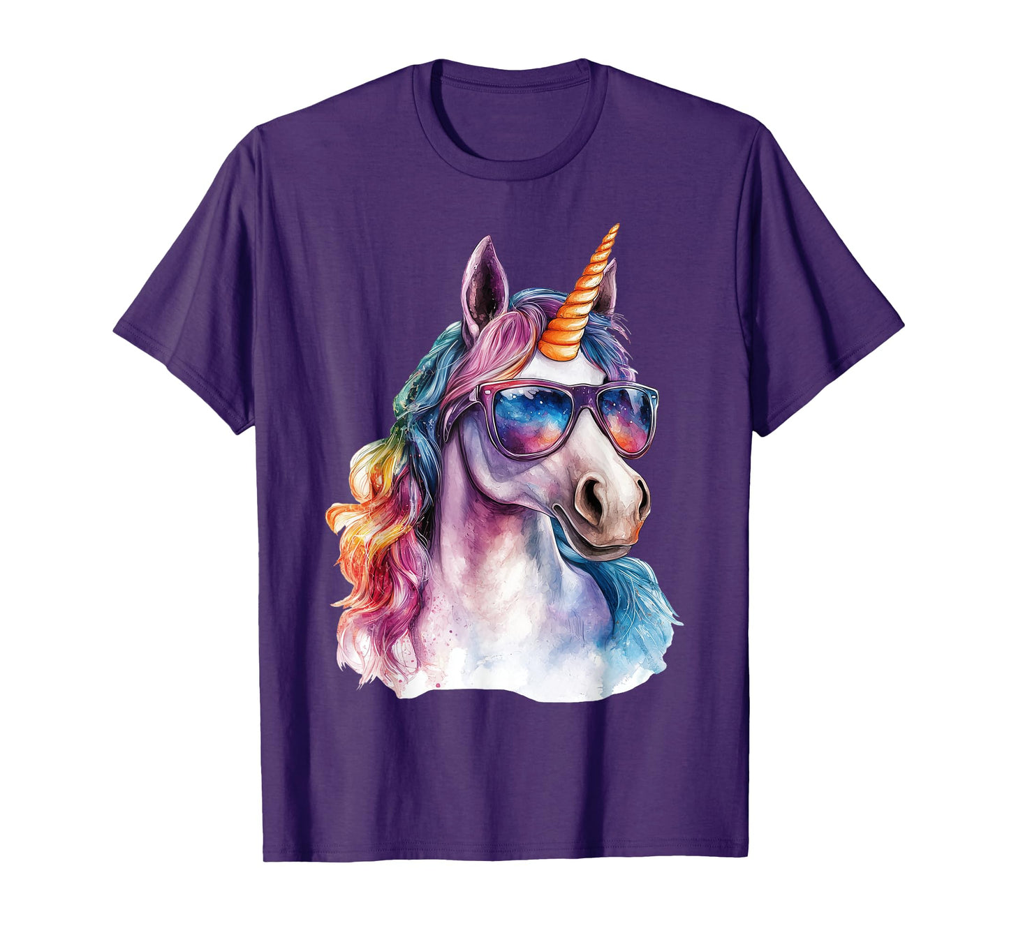 Cute Unicorn wearing Sunglasses Funny Graphic T-Shirt