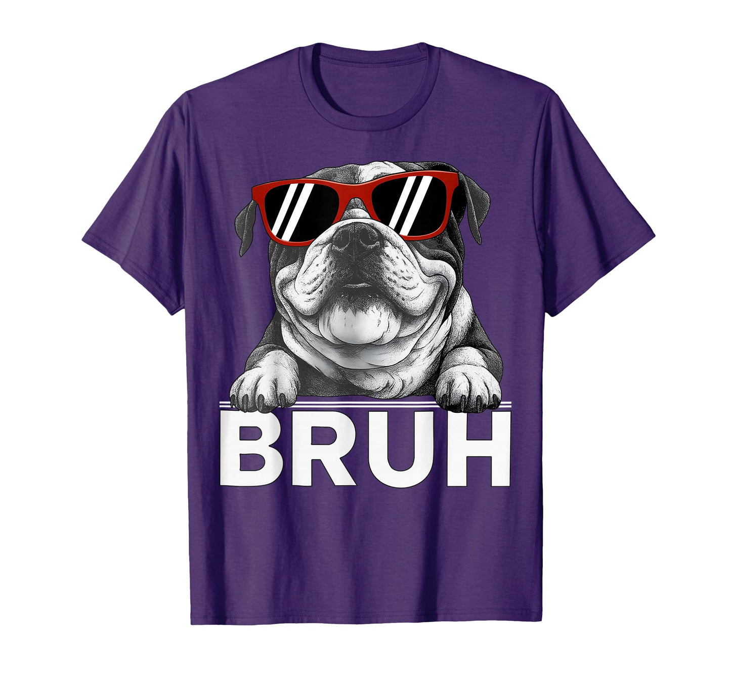 Vintage Retro Bruh Bulldog Meme Gift for Men Women Kid T-Shirt