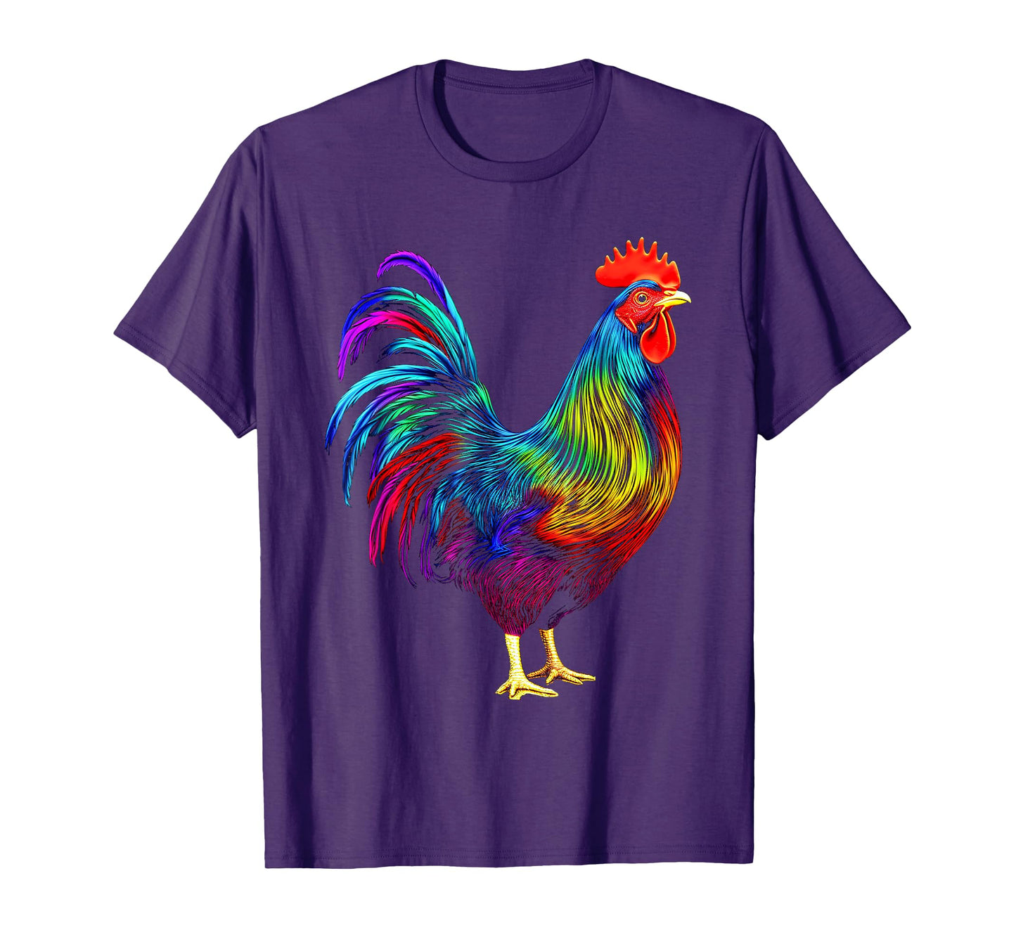 Chicken Colorful Art Animal Graphic Motif Chicken T-Shirt