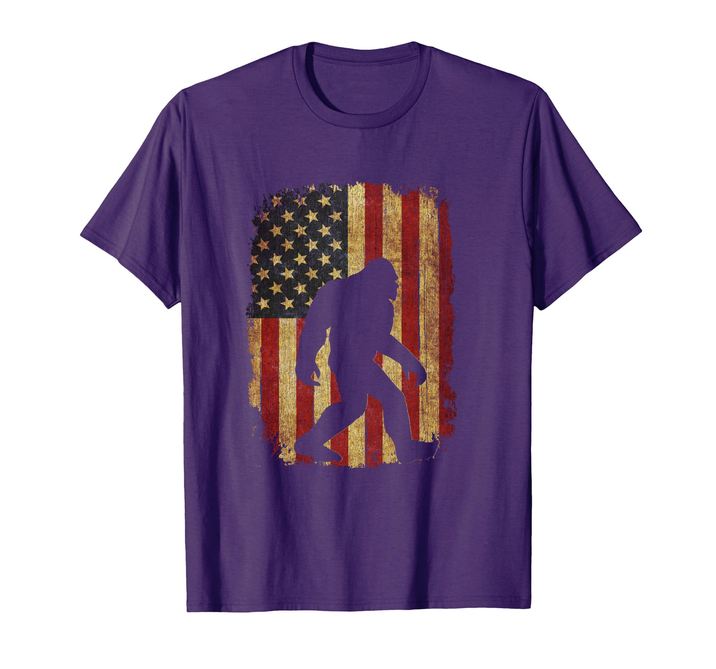 Vintage US Flag Bigfoot Tee Hide and Seek Champion Bigfoot Long Sleeve T-Shirt